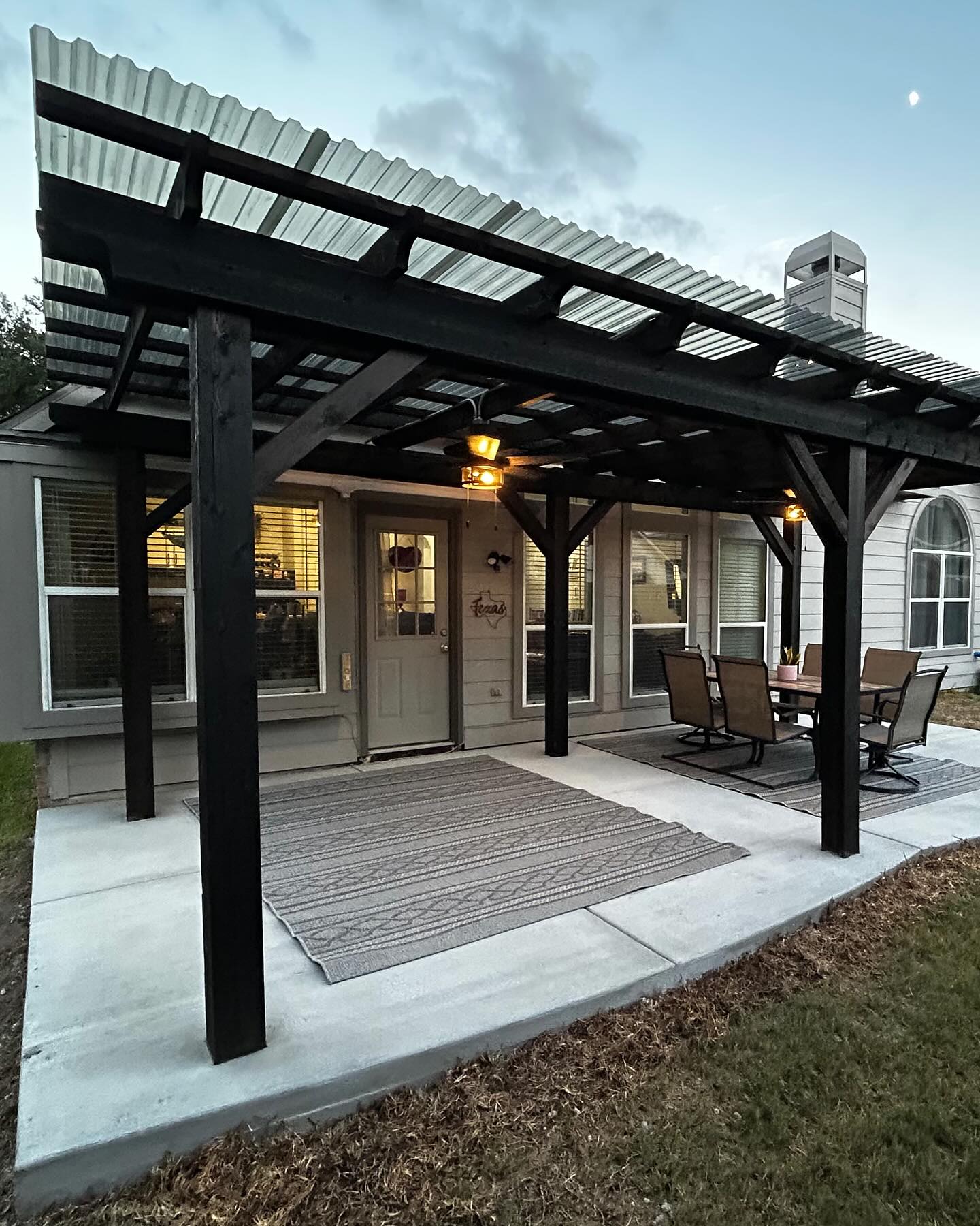 Custom concrete patio installation