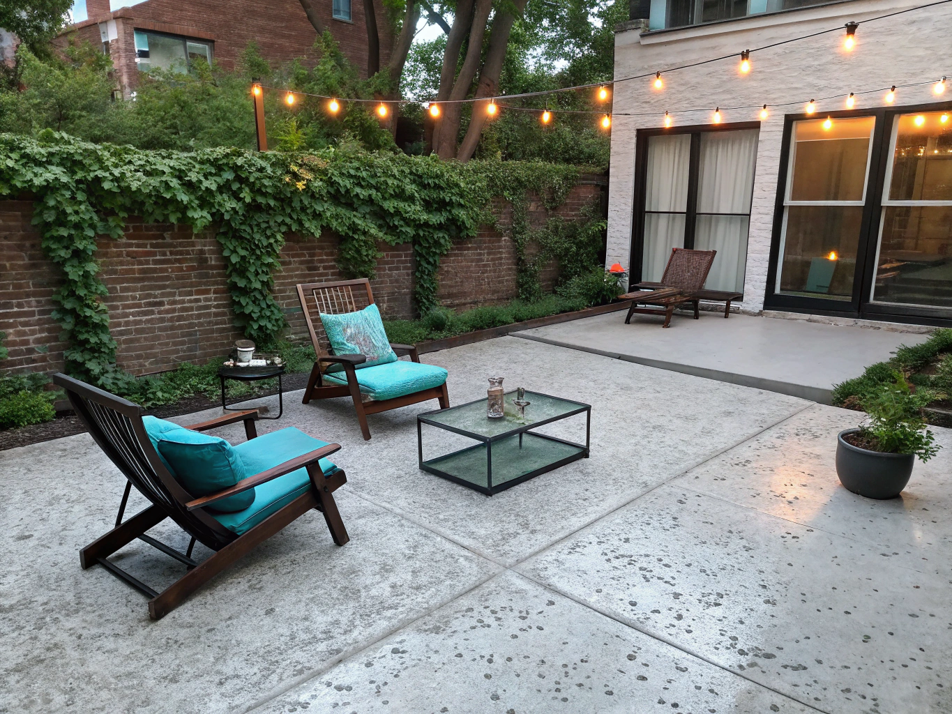 Custom stamped concrete patio installation by Castanon Concrete Designs