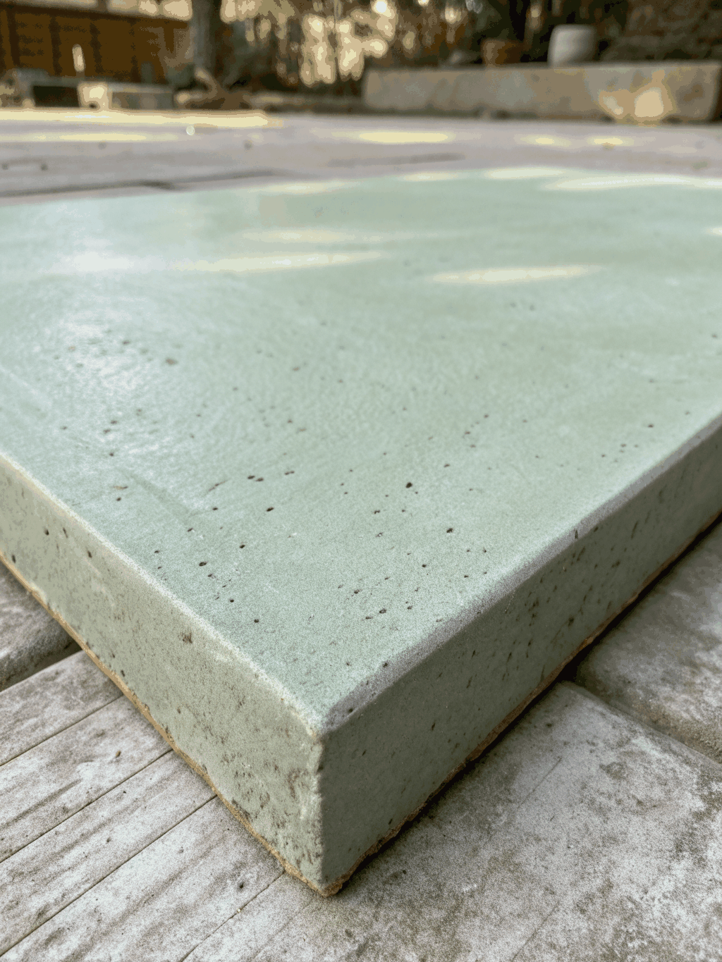 Decorative stained concrete surface